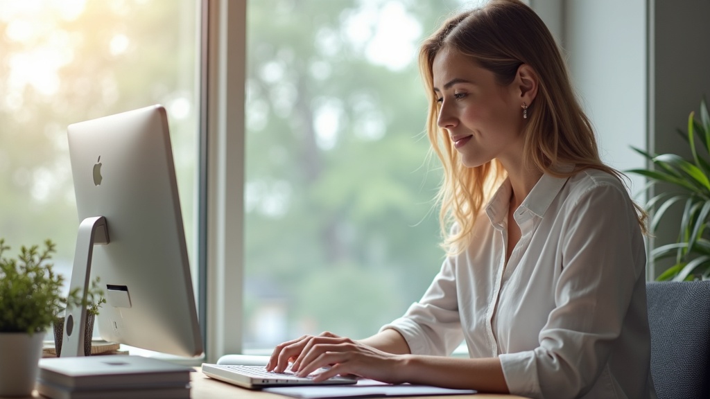 Woman lawyer computer
