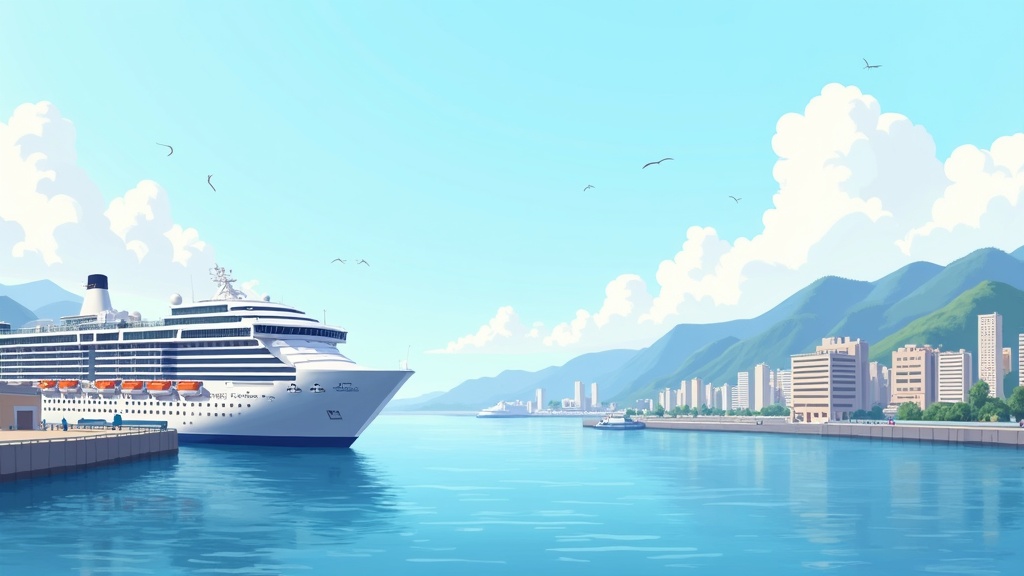 imagen de puerto de cruceros de Barcelona y la marca Aparkme 